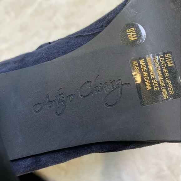 Arturo Chiang Rakel Block Heel Zip Ankle Bootie Women’s 9.5 Gathered Heel Boot - Picture 10 of 15